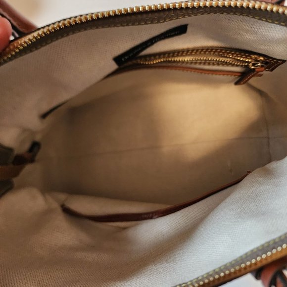 Dooney & Bourke Large Domed Satchel Taupe Purse NWT - Picture 10 of 16